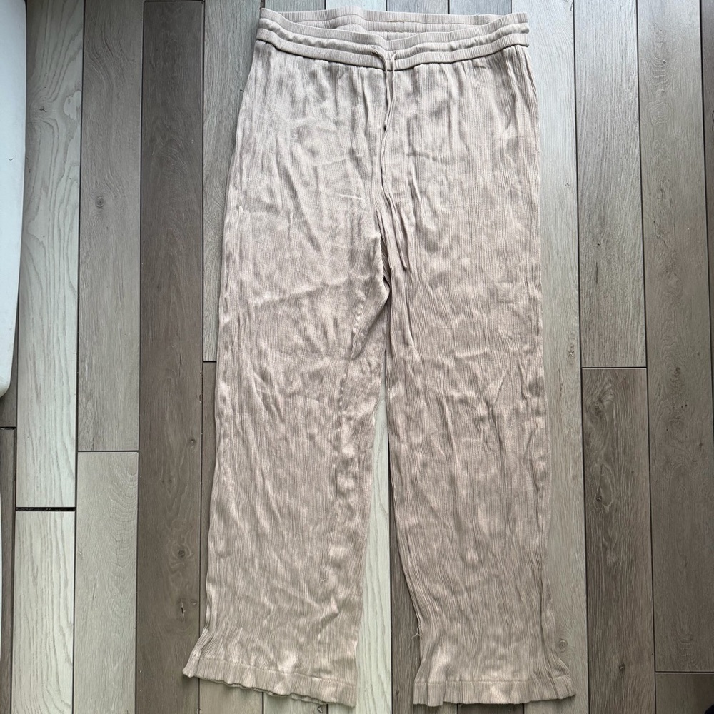 VILA Taupe Textured Trousers